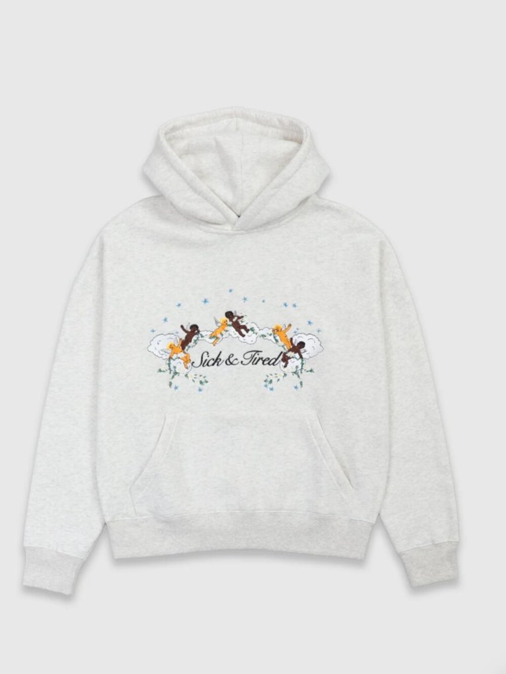 Jungles Sick and Tired Hoodie in Heather Grey